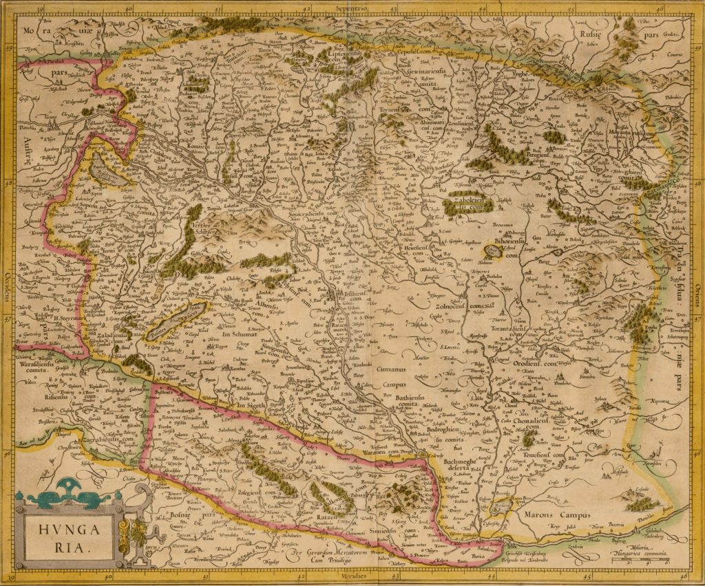 Karta Ugarske, 1595. godina